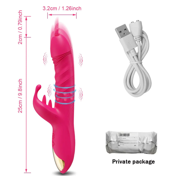 Rabbit Vibrator for Women Vagina G-Spot Nipple Clitoris Stimulator Thrusting - fromasia2america.shop