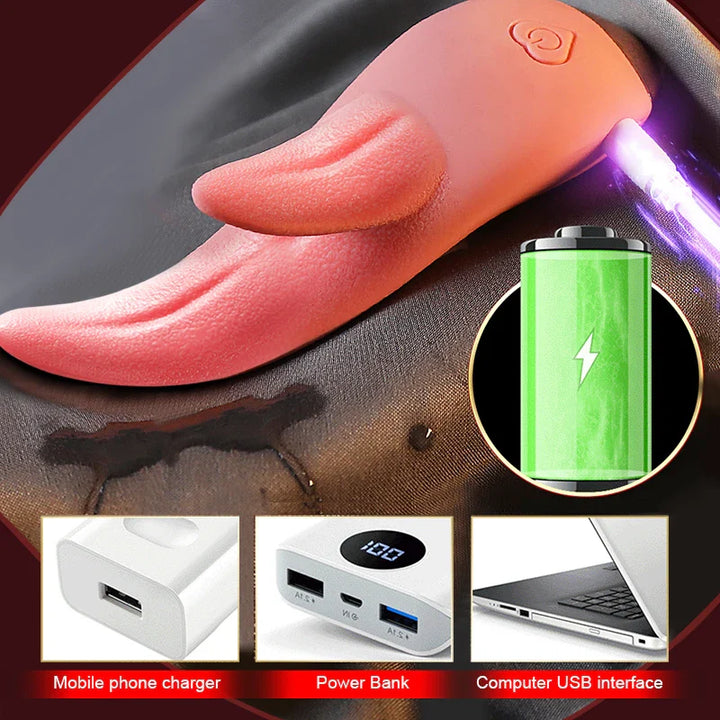 Tongue Licking Vibrator for Women G Spot Clitoris Vagina Anal Female Masturbation - fromasia2america.shop