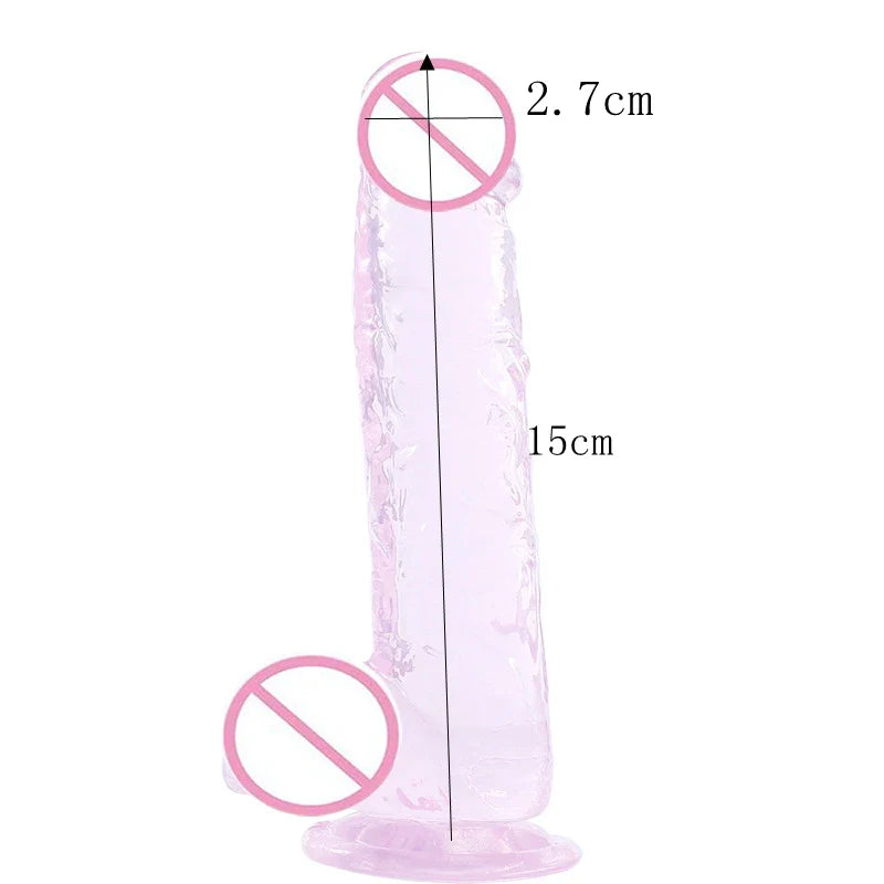 Giant Long Jelly Dildo Penis Sex Toy Women Gay Rubber Dick Unisex - fromasia2america.shop