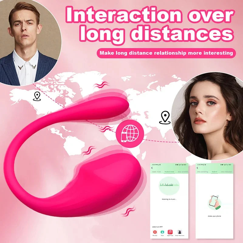 APP Bluetooth Control Vibrator for Women Clitoris G Spot Vagina Dildo Wearable Massager Jumping Eggs - fromasia2america.shop