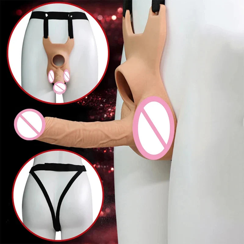 3 Size Wearable Vibrators Dildo for Panties double penetration Penis For Lesbian - fromasia2america.shop