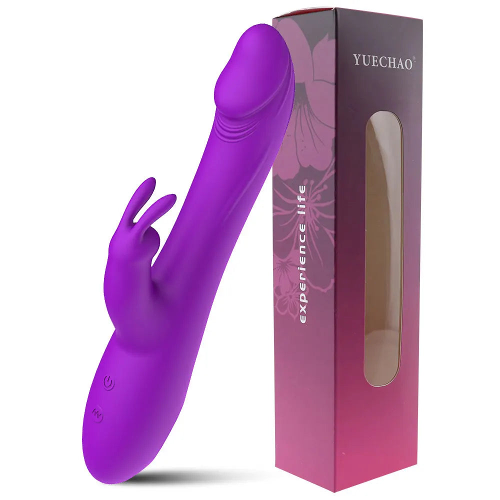 Rabbit Female Vibrator Dual Motor Telescopic Clit Vagina Stimulation - fromasia2america.shop