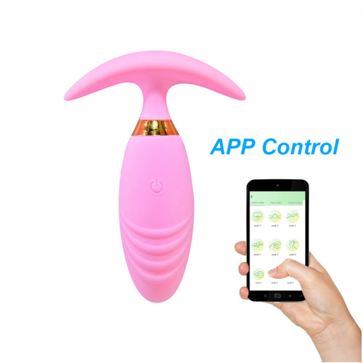 APP Remote Controlled Anal Plug Vibrator Prostate Massager Wearable Masturbator