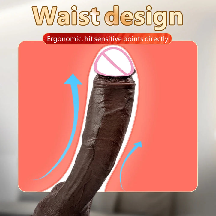 Oversized Black Realistic Dildo 9 Inch Silicone Big Penis Adult Suction Cup Anal Sex - fromasia2america.shop