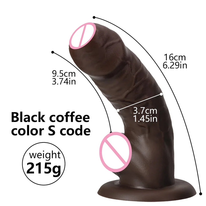 New Soft Realistic Veins Huge Dildo Thick Cock Double Layer For Women - fromasia2america.shop