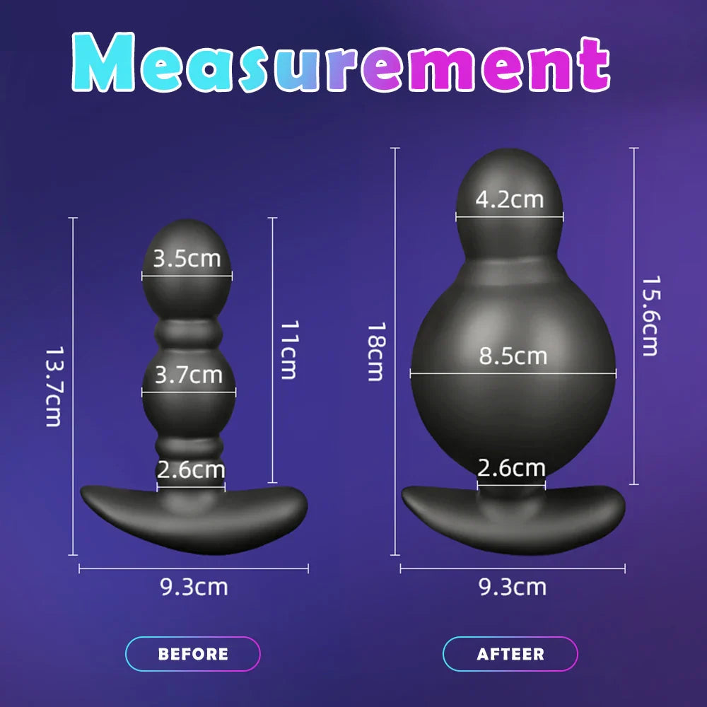 Big Anal Plug Vibrator Inflatable Male Prostate Massager Butt Plug Dildo Vibrator For Men Gay Bdsm Toys - fromasia2america.shop