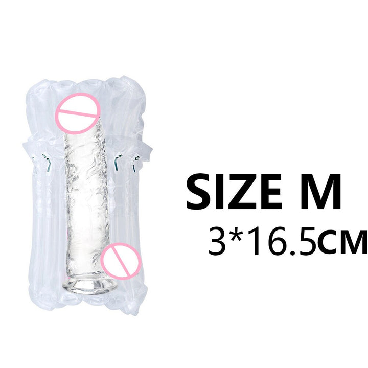 G-spot Massager Clear PVC Masturbator Dildo with Powerful Suction Cup