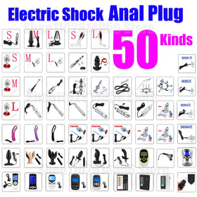 50 Kinds Electric Shock Butt Plug,Bdsm Electro Anal Sex Toy,E-stim Jump Egg Dildo Vibrator - fromasia2america.shop