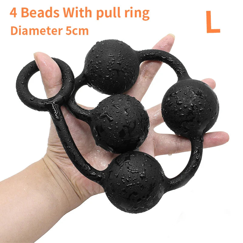 Silicone Anal Beads Long Butt Plug Prostate Massage Anal Stimulation For Men Women Masturbation - fromasia2america.shop