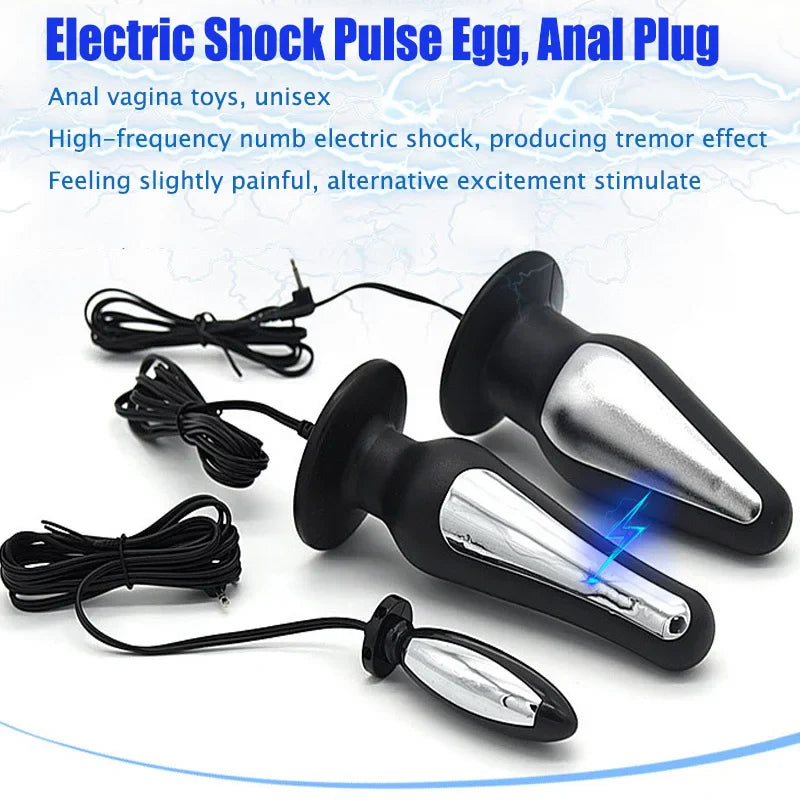 Adults Electro Shock Pulse Anal Butt Plug Electric Vaginal Plug Jump EggsFor Woman - fromasia2america.shop