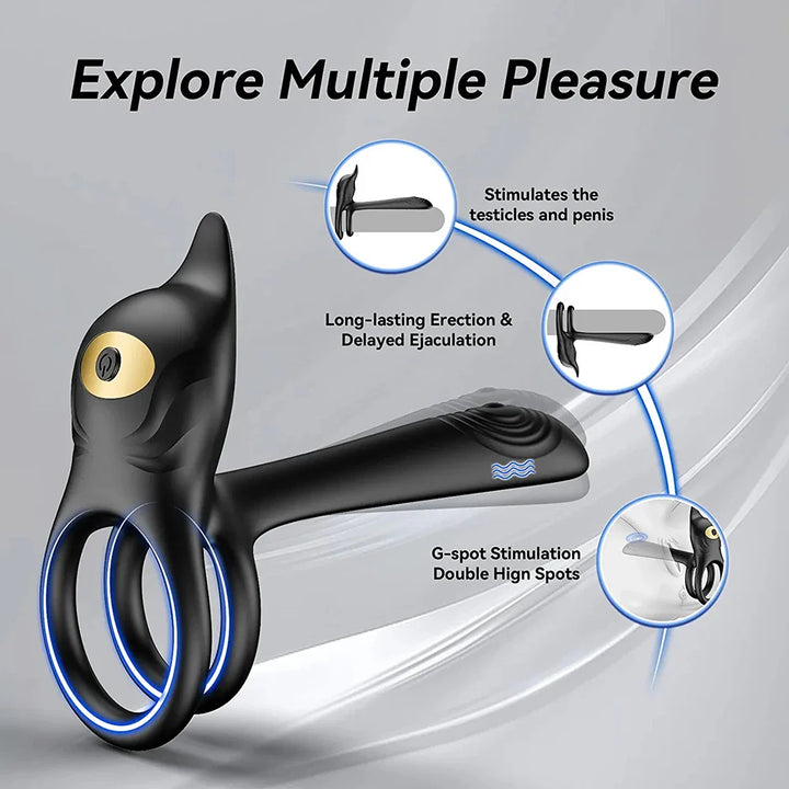 Penis Ring Cock Vibrator Sex Toys For Couple Men Peni Sleeve - fromasia2america.shop