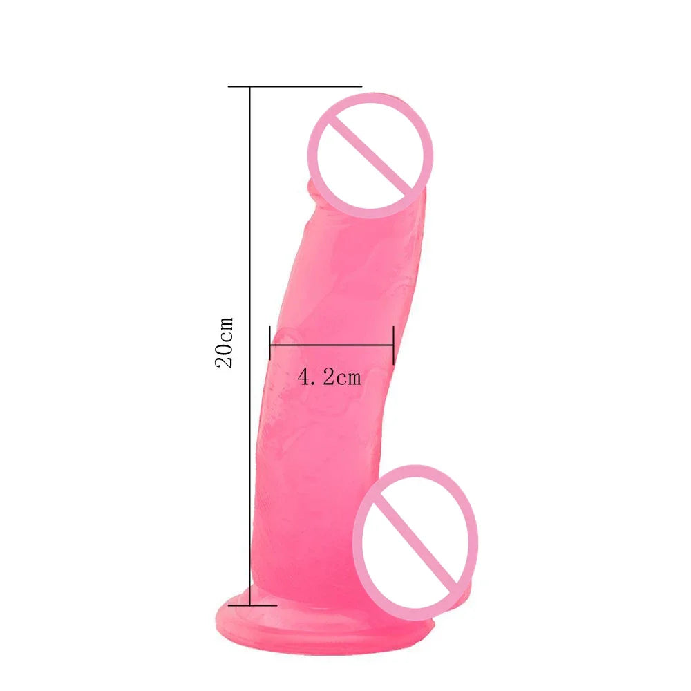 Giant Long Jelly Dildo Penis Sex Toy Women Gay Rubber Dick Unisex - fromasia2america.shop