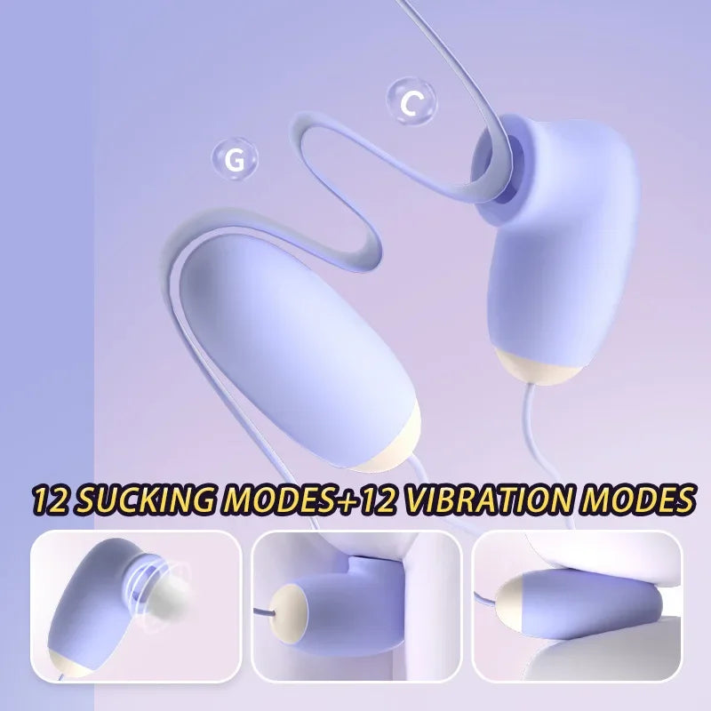 Sucking Vibrating Love Egg Massager For Women Clitoral Nipple Stimulation - fromasia2america.shop