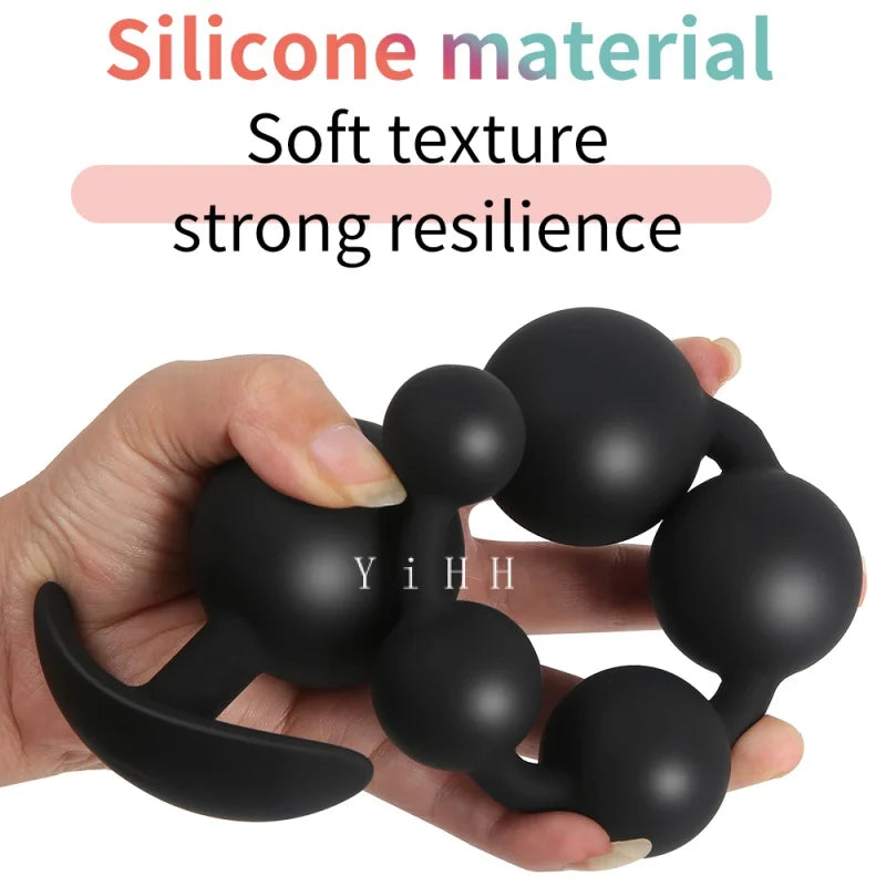 Silicone Anal Beads Long Butt Plug Prostate Massage Anal Stimulation For Men Women Masturbation - fromasia2america.shop