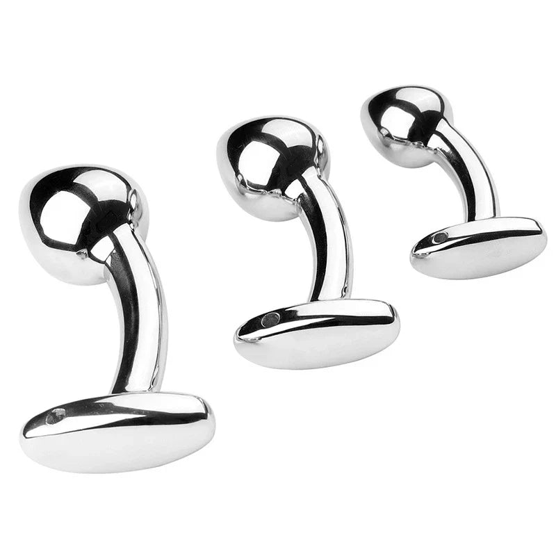 Metal Prostate Massage small large anal beads butt plug Anus Stimulator - fromasia2america.shop