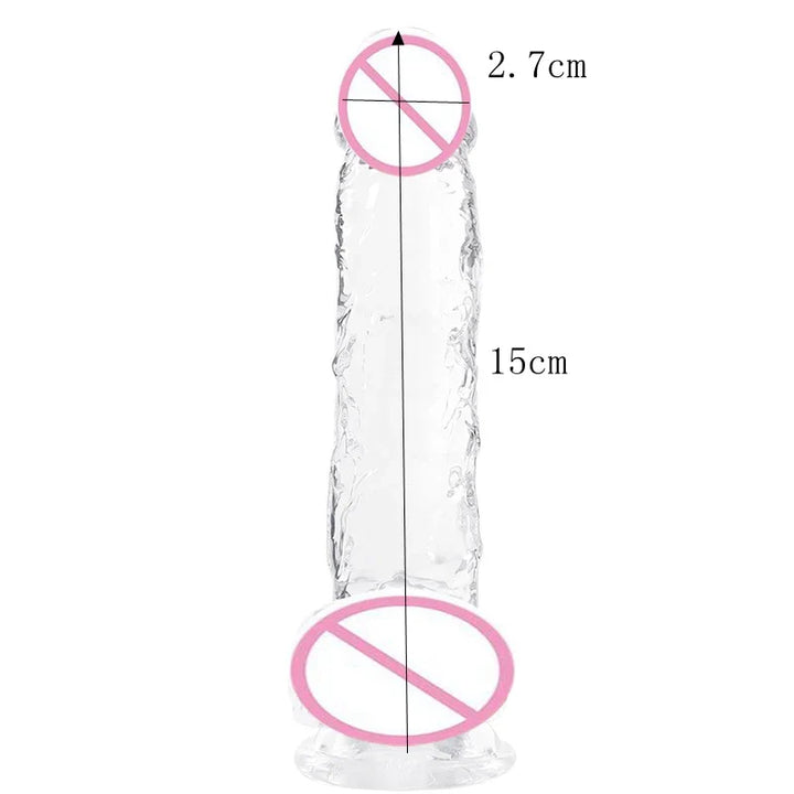 Giant Long Jelly Dildo Penis Sex Toy Women Gay Rubber Dick Unisex - fromasia2america.shop