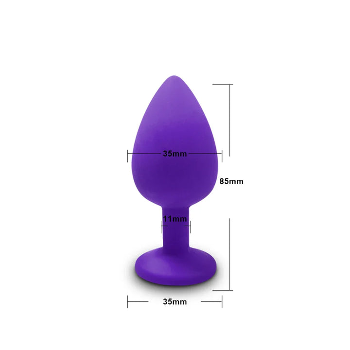 Anal Plug Butt Vibrator Women/Men Soft Silicone Round Shaped Erotic Bullet Analplug - fromasia2america.shop