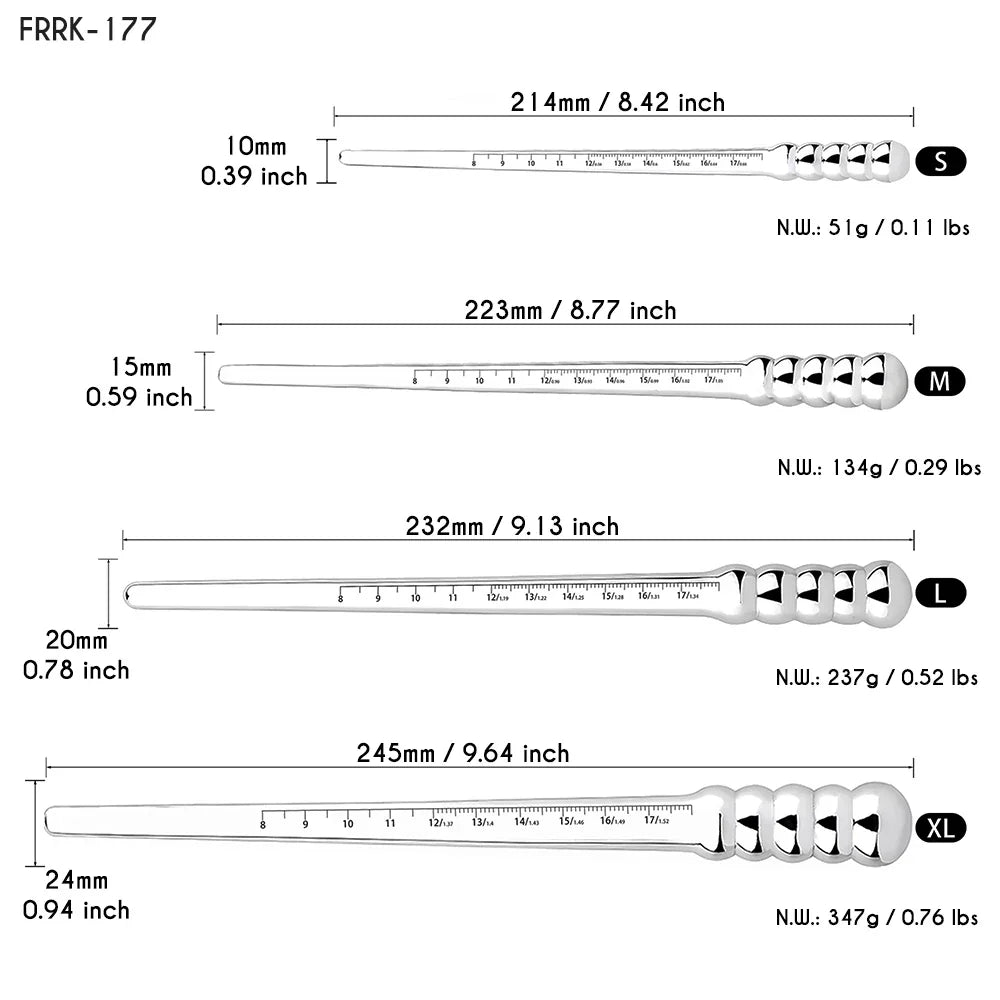 FRRK Metal Penis Plug Male Catheters Sounds BDSM Sex Shop Adult Toy for Man - fromasia2america.shop