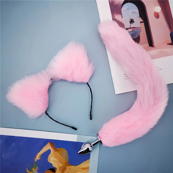 Sexy Fox Metal Butt Plug Tail Set With Hairpin Kit Anal Butplug Butt Plug - fromasia2america.shop