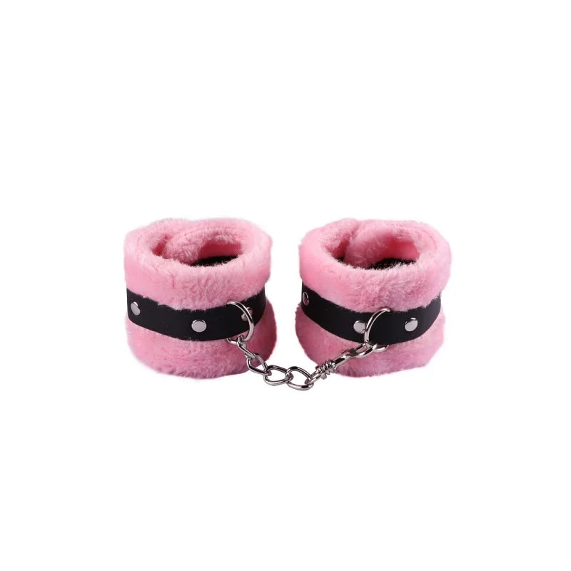 Exotic Sexy Accessories Bdsm Plush Handcuffs Blindfold Anal Tail Plug - fromasia2america.shop