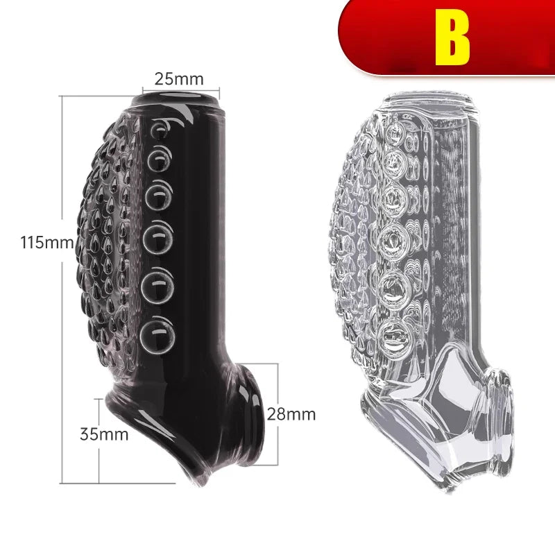 Cock Ring Penis Sleeve Penis Enlargement Granule Clitoris G-spot Stimulate - fromasia2america.shop