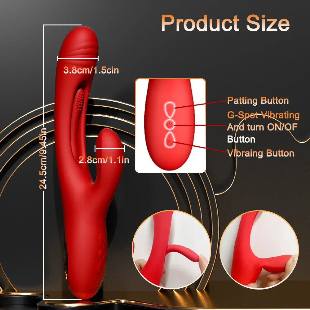 2023 Tapping Flapping Vibrator for Women Rabbit Vibrators for Adult - fromasia2america.shop