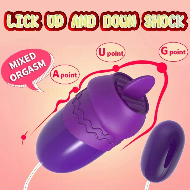 Egg Sex Tongue Vibrator USB Vibrating Love Balls G Point Vagina Famme Clitoris Stimulator Toys for Women - fromasia2america.shop