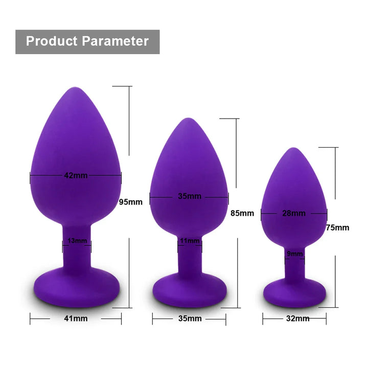 Anal Plug Butt Vibrator Women/Men Soft Silicone Round Shaped Erotic Bullet Analplug - fromasia2america.shop