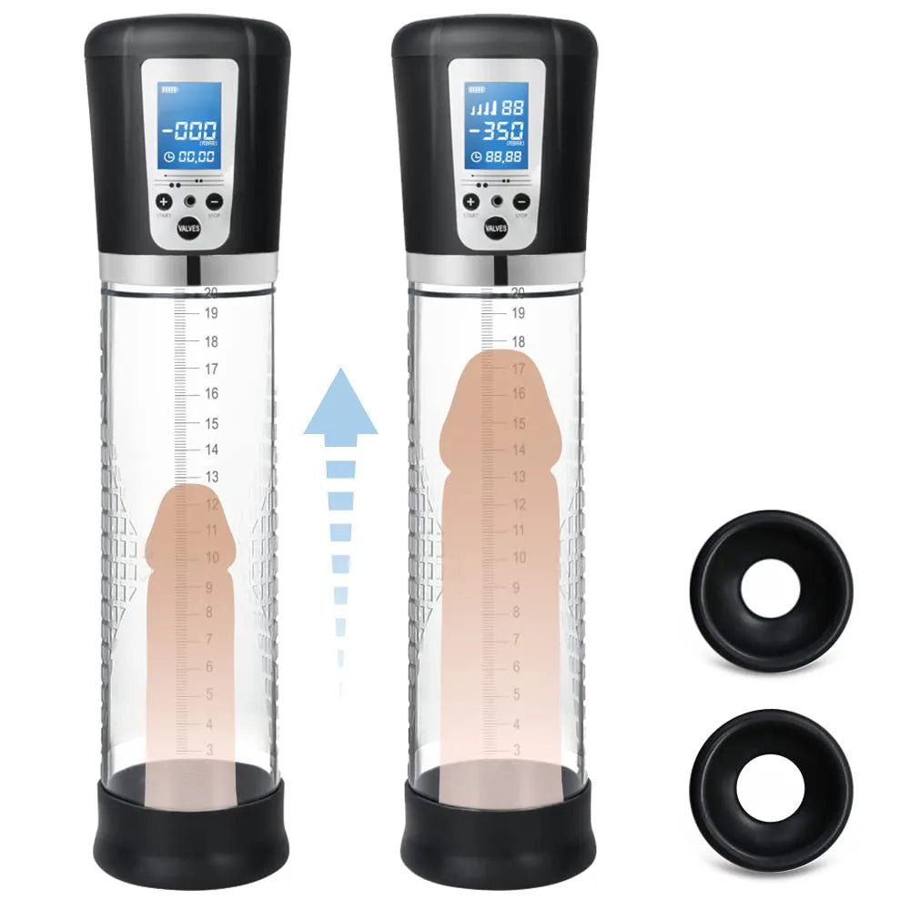 Penis Pump Enlargement Extender Sucking Vacuum Pump with 4 Suction Intensities Automatic Electric Masturbator For Men