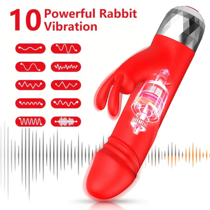 Dildo Rabbit Vibrator for Women Vaginal Clitoris Stimulator Female Masturbator Sex Toy - fromasia2america.shop