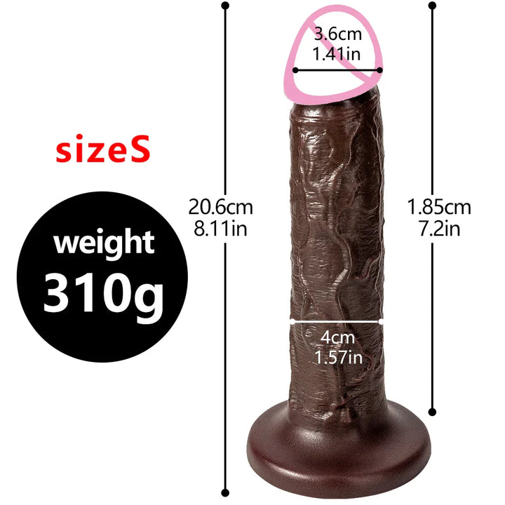 Oversized Black Realistic Dildo 9 Inch Silicone Big Penis Adult Suction Cup Anal Sex - fromasia2america.shop