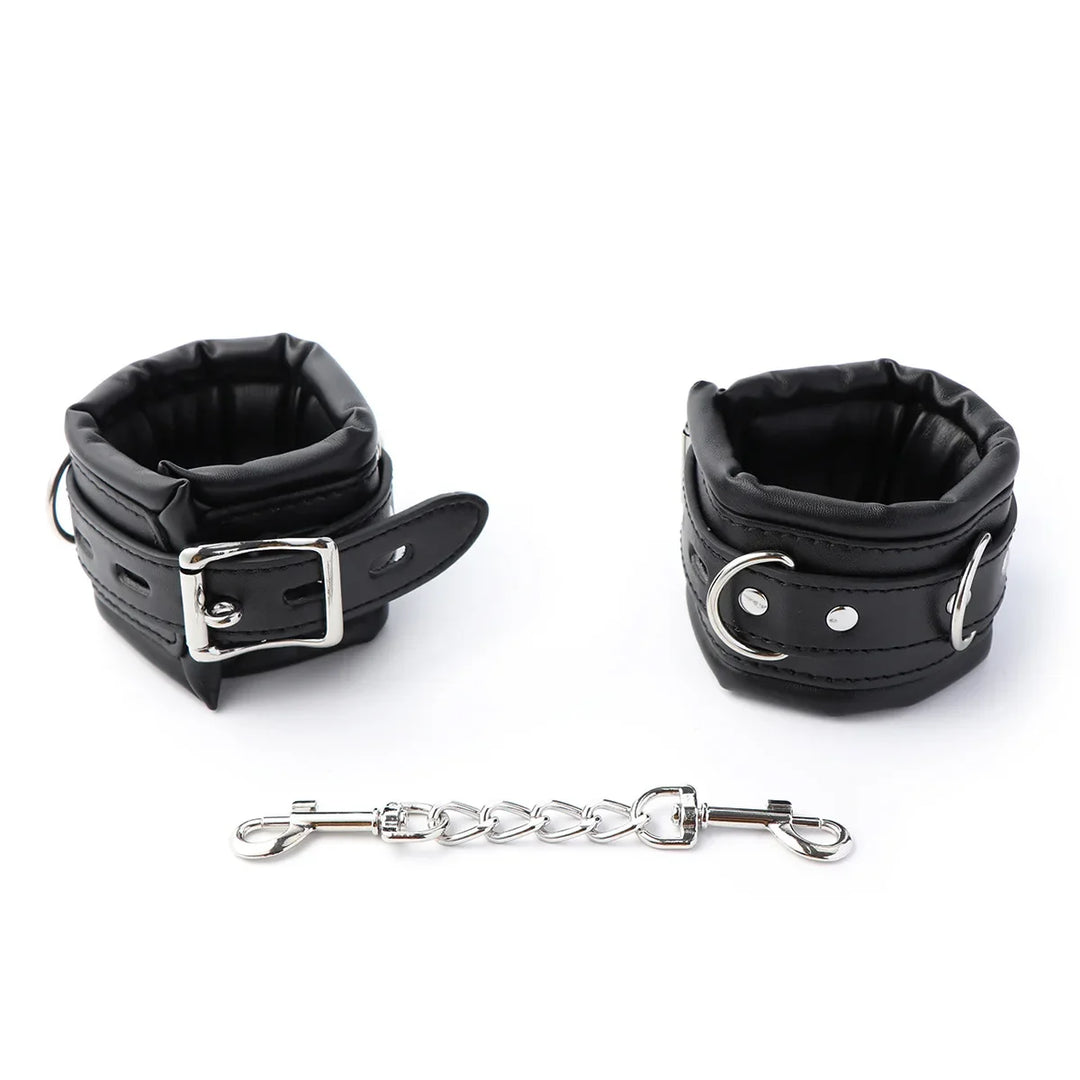 Bondage Kits Extendable Products Leather Restraint Set Handcuffs Ankle Cuffs Bdsm - fromasia2america.shop