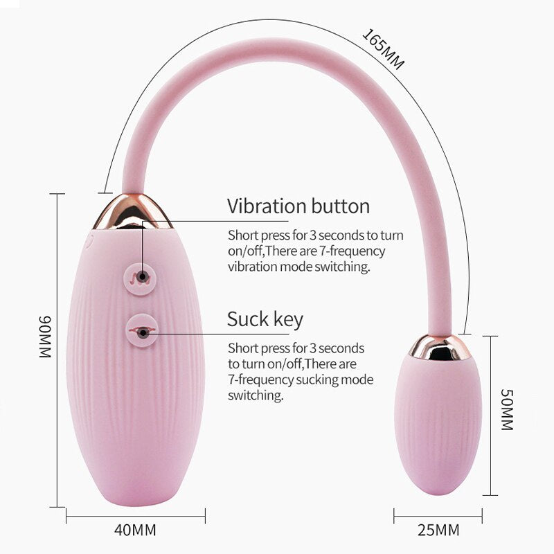 2 in1 Clitoral Sucking Vibrators Jumping Eggs  Stimulator 10 Speeds Vagina Ball for Women
