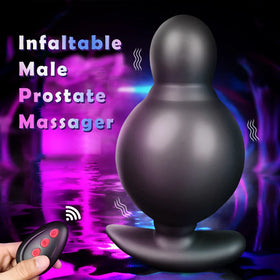 Big Anal Plug Vibrator Inflatable Male Prostate Massager Butt Plug Dildo Vibrator For Men Gay Bdsm Toys - fromasia2america.shop