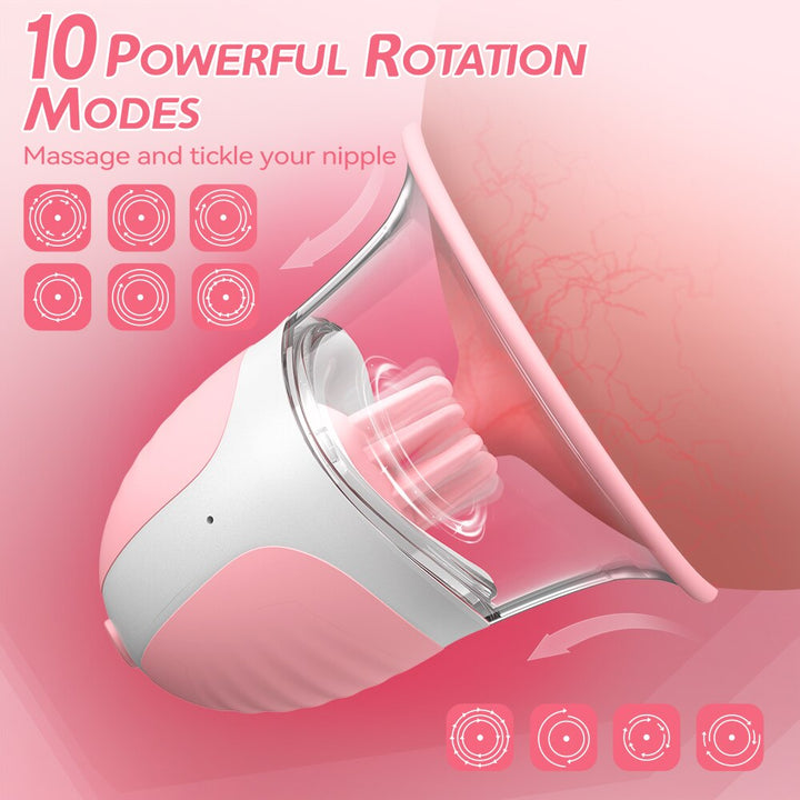 Newest Electric Breast Massager Enhance Vacuum Suction Pump Tong Licking For Women