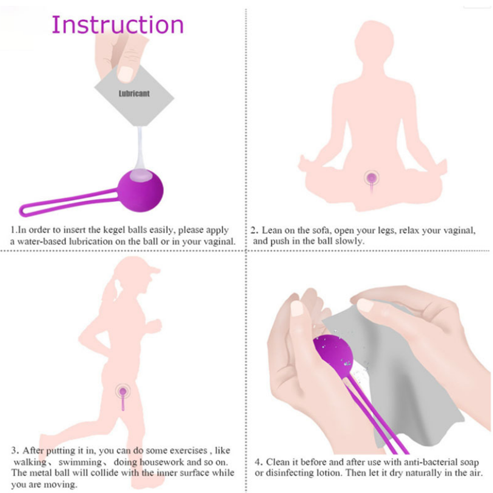 Set Safe Silicone Smart Ball Kegel Balls (Sets or single) Ben Wa Ball Vagina Tighten Exercise Machine Vaginal Geisha Ball Sex Toys for Women