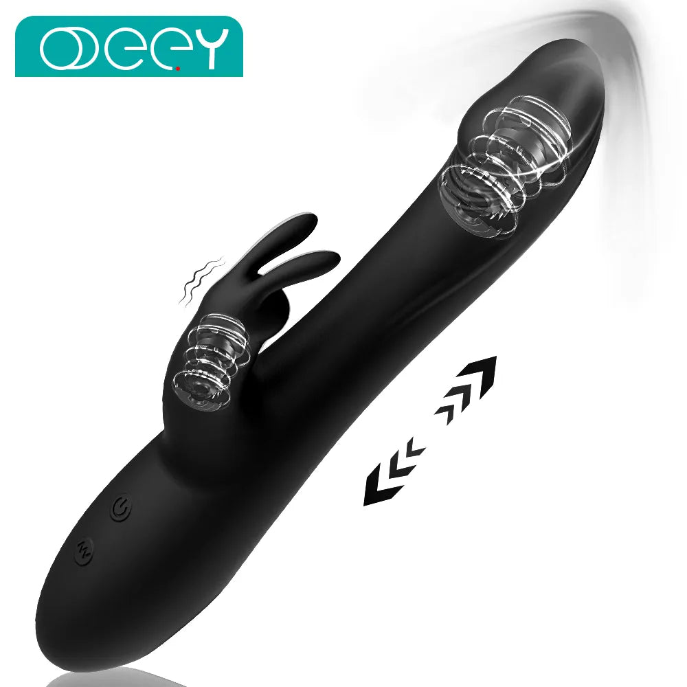 Rabbit Female Vibrator Dual Motor Telescopic Clit Vagina Stimulation - fromasia2america.shop