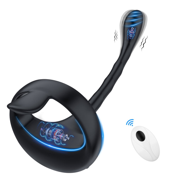 APP Bluetooth Prostate Vibrator Testicle Massage Anal Butt Plug Cock Ring