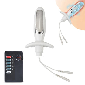 Electric Shock Estim Anal Beads Butt Plug Vaginal Electro Bi-polar Anal Plug - fromasia2america.shop