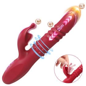 Rabbit Vibrator For Women Powerful G Spot Telescopic Rotating Clitoris Vagina - fromasia2america.shop