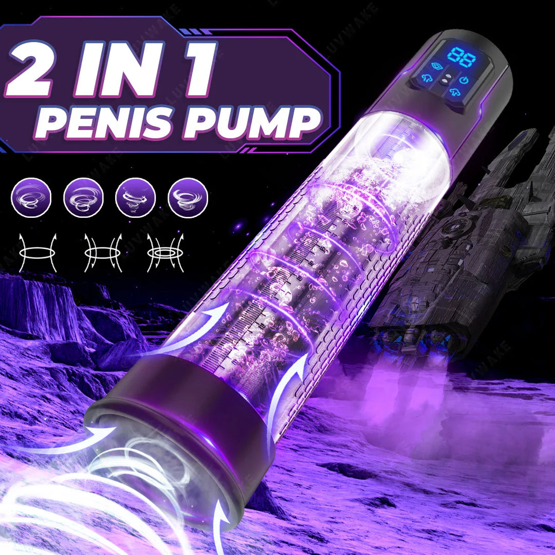 Penis Pump Masturbation Automatic Suction Pump Dick Enlarger for Men - fromasia2america.shop