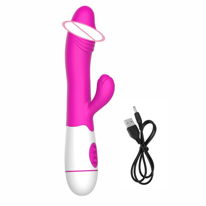 30 Frequency Rabbit Vibrator Dual Vibrating Erotic Anal Vagina For Women G-spot Masturbator - fromasia2america.shop