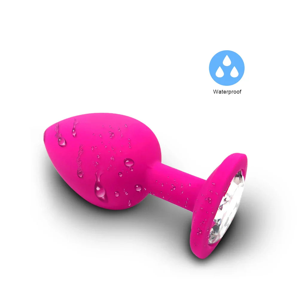 Anal Plug Butt Vibrator Women/Men Soft Silicone Round Shaped Erotic Bullet Analplug - fromasia2america.shop