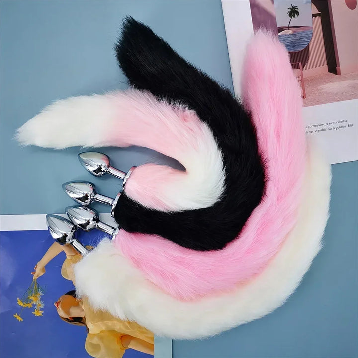 Sexy Fox Metal Butt Plug Tail Set With Hairpin Kit Anal Butplug Butt Plug - fromasia2america.shop