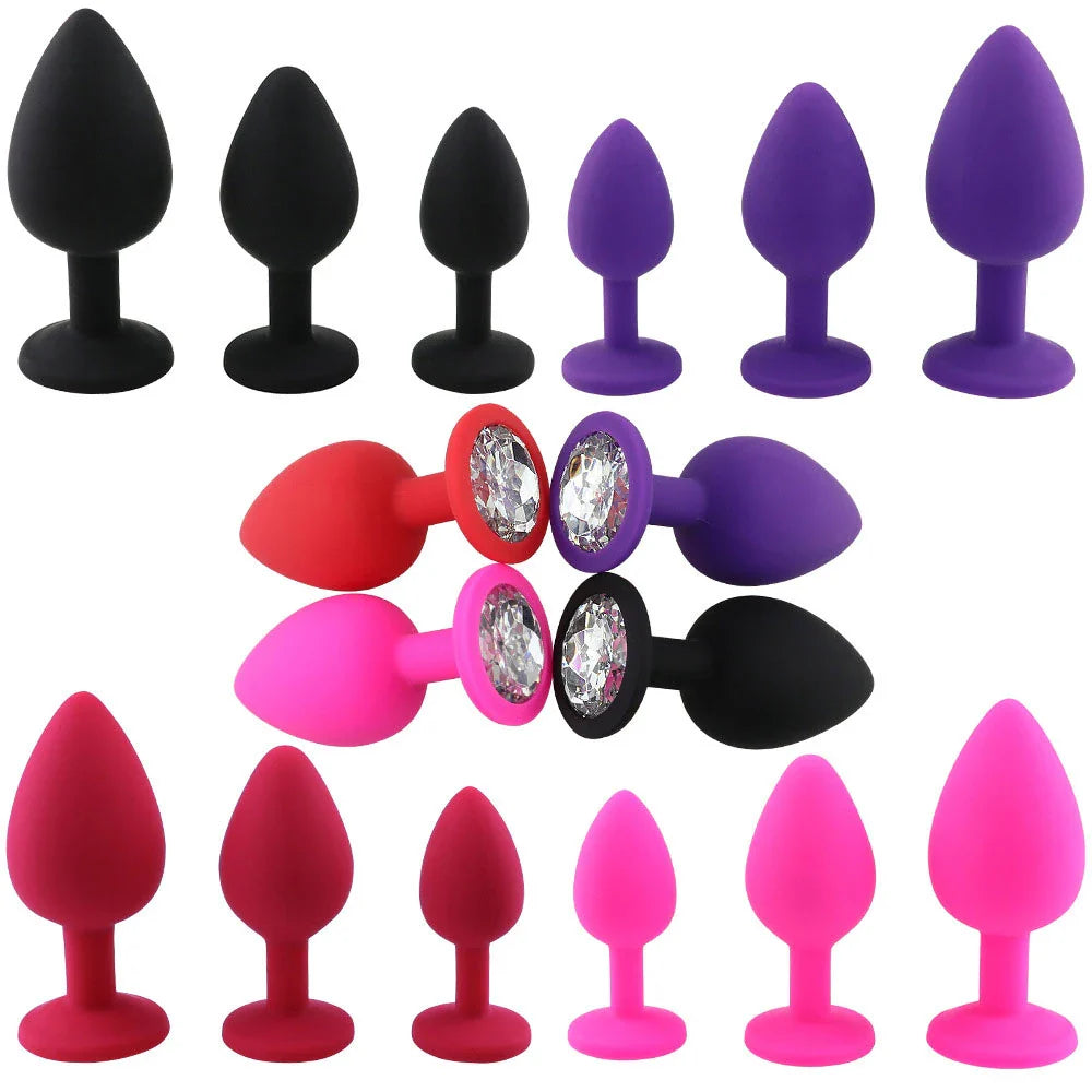 100% Silicone Butt Plug Anal Plug Unisex - fromasia2america.shop