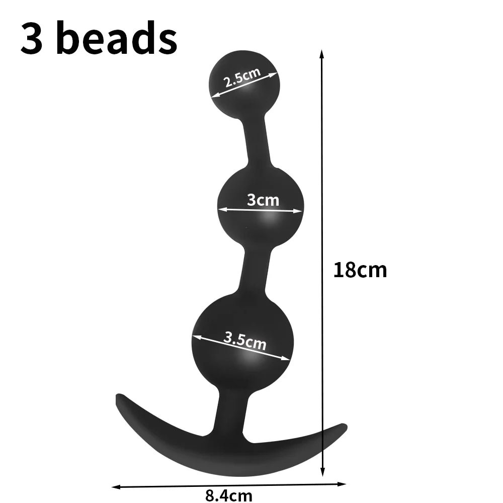 Silicone Anal Beads Long Butt Plug Prostate Massage Anal Stimulation For Men Women Masturbation - fromasia2america.shop