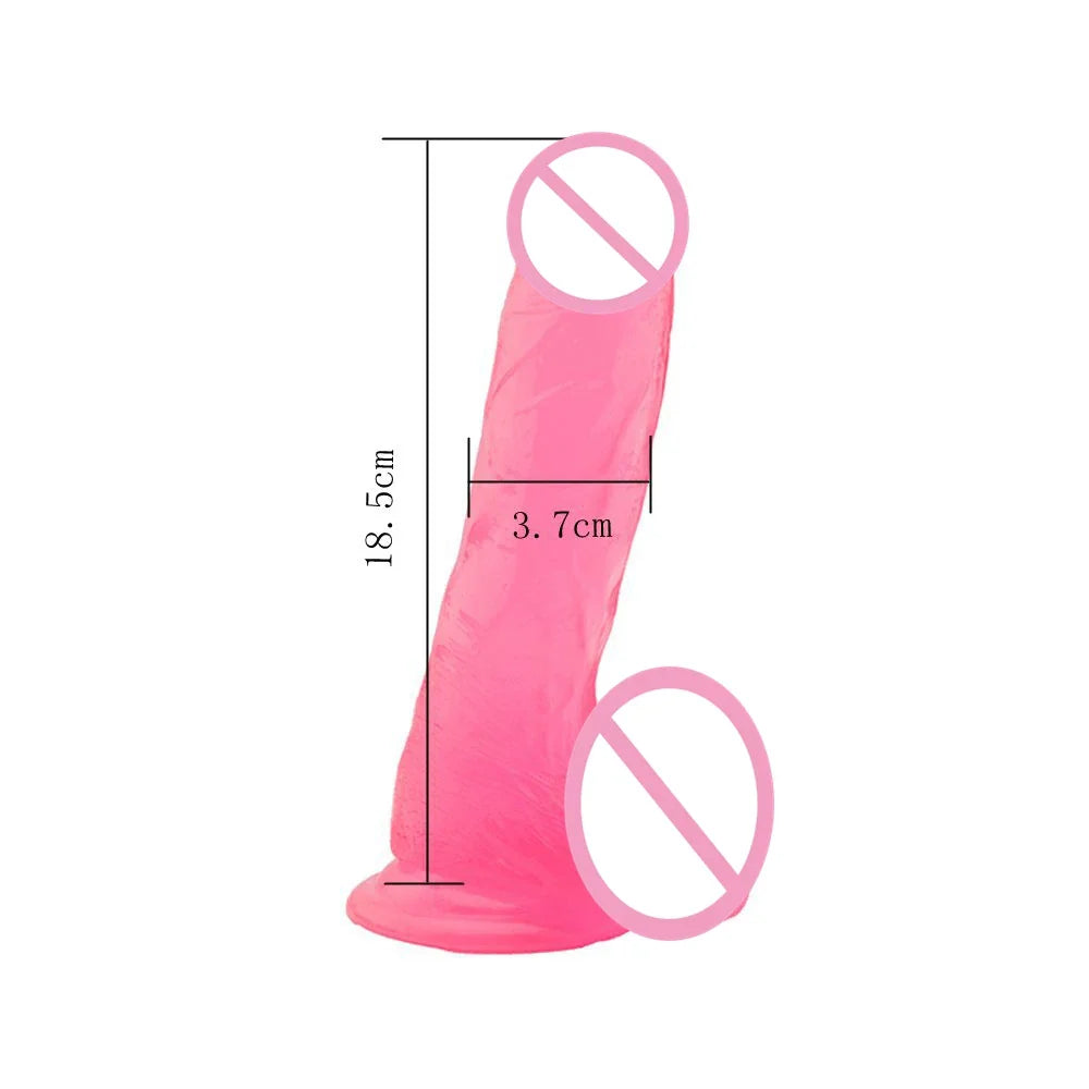 Giant Long Jelly Dildo Penis Sex Toy Women Gay Rubber Dick Unisex - fromasia2america.shop