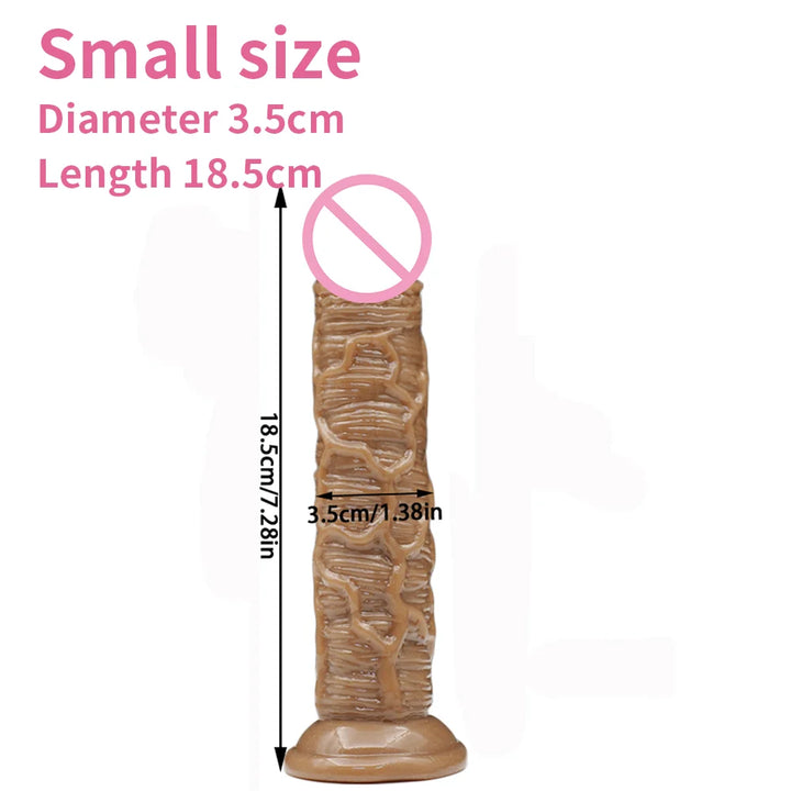 New Soft Realistic Veins Huge Dildo Thick Cock Double Layer For Women - fromasia2america.shop