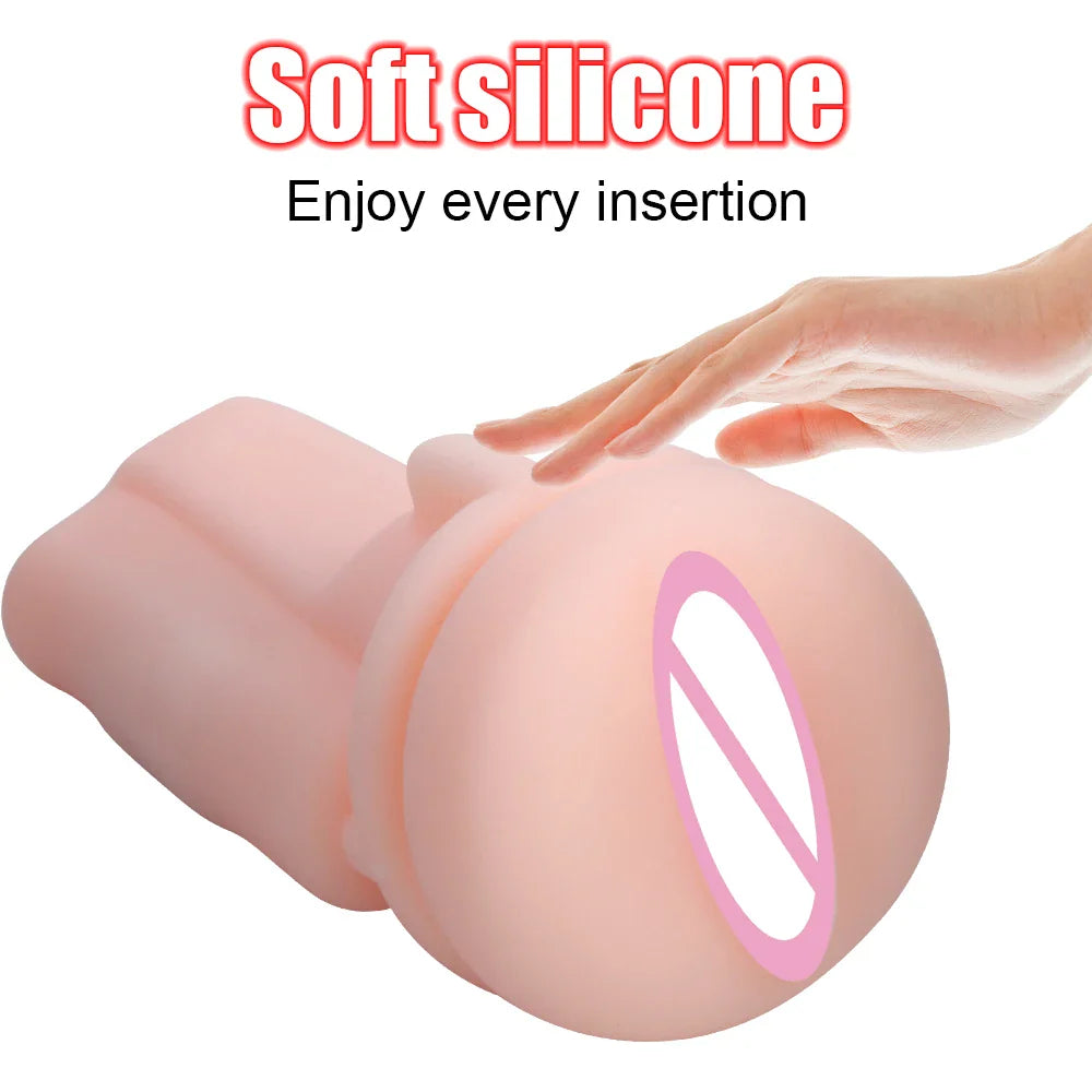 20cm Electric Male Masturbator Vibrator Vagina Real Pussy For Men 18 - fromasia2america.shop