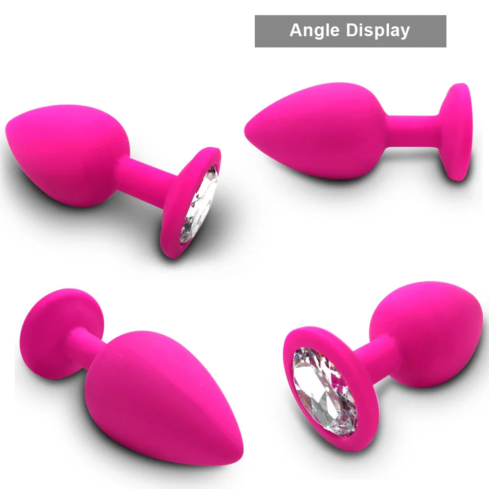 Anal Plug Butt Vibrator Women/Men Soft Silicone Round Shaped Erotic Bullet Analplug - fromasia2america.shop